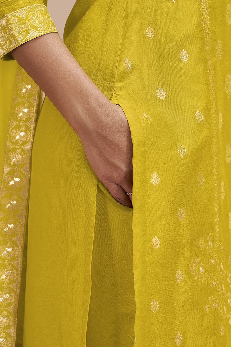 Yellow Dola Silk Readymade Salwar Suit-SS137_5_SareeButa.com