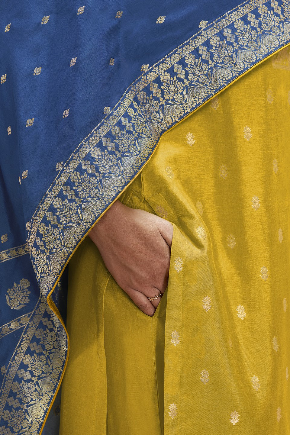 Yellow Dola Silk Readymade Salwar Suit-SS139_6_SareeButa.com