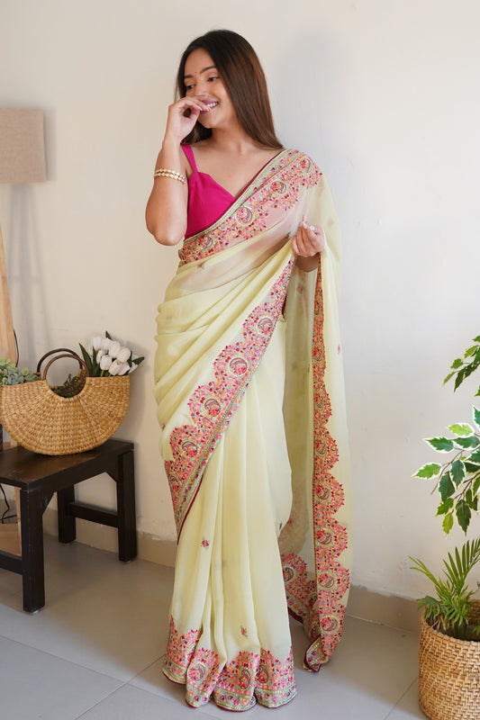 yellow-embroidered-georgette-saree-zb131126_1_SareeButa.com