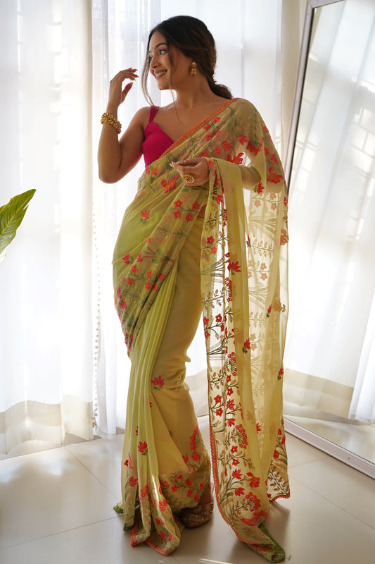yellow-embroidered-georgette-saree-zb131131_1_SareeButa.com