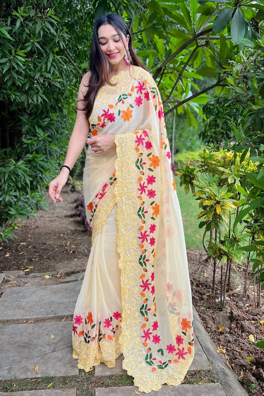 yellow-embroidered-georgette-saree-zb131138_1_SareeButa.com