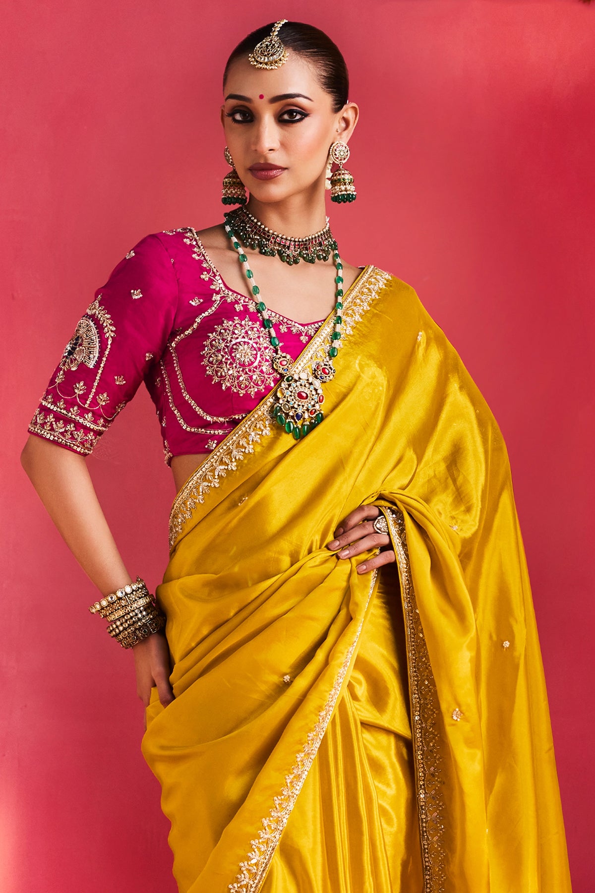 Yellow Embroidered Soft Silk Saree-SAR13308_5_SareeButa.com
