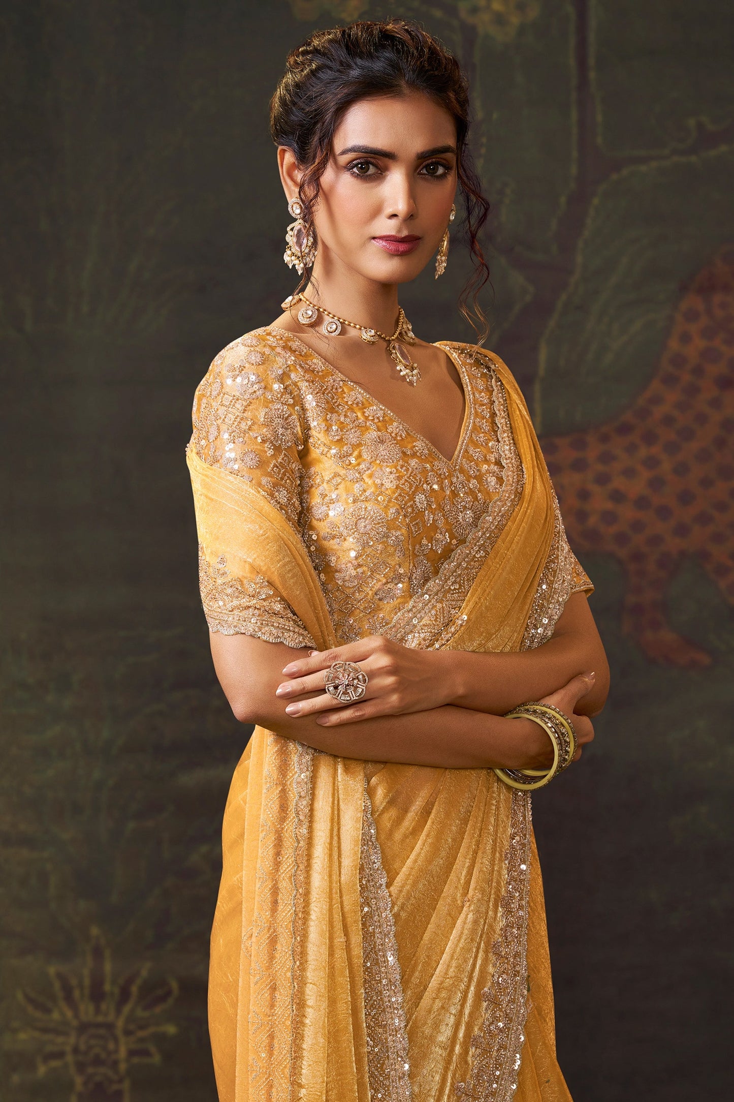 Yellow Embroidered Tissue Saree-SAR11172_2_SareeButa.com