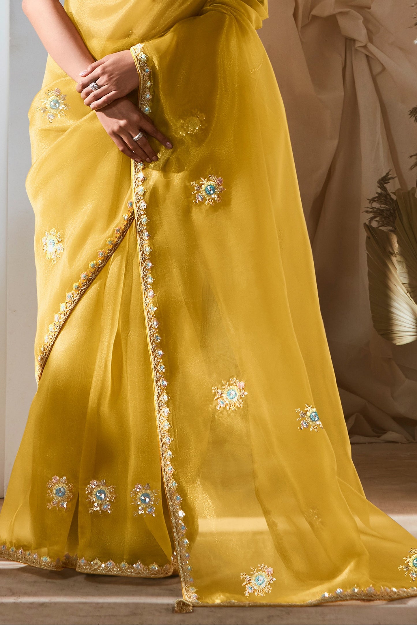Yellow Embroidered Tissue Silk Saree-SAR10226_5_SareeButa.com