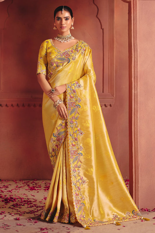 Yellow Heavy Work Embroidered Silk Saree-SAR12084_1_SareeButa.com
