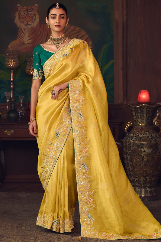 Yellow Heavy Work Silk Saree-SAR10985_1_SareeButa.com