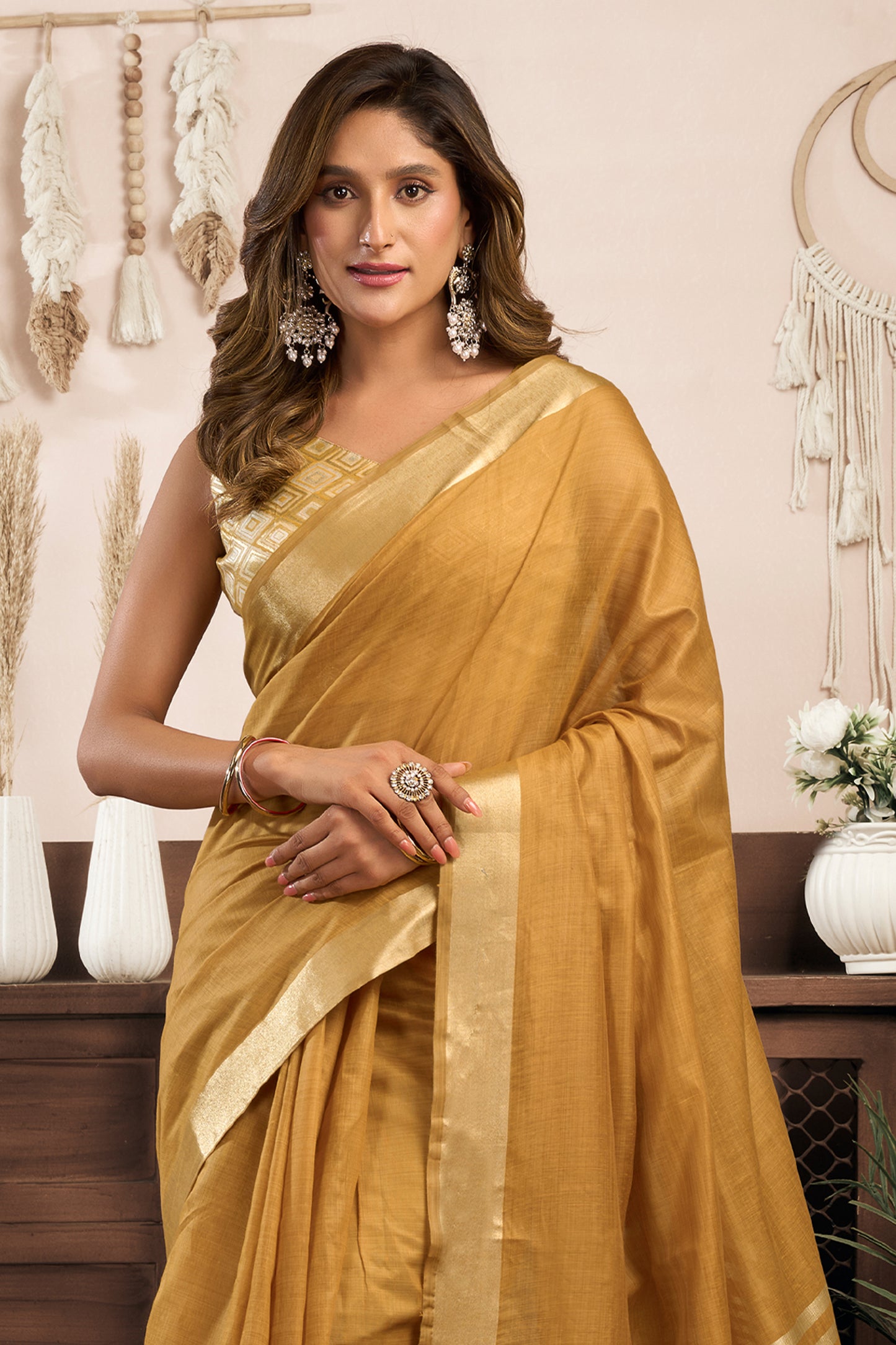 Yellow Khadi Cotton Saree-SAR12652_3_SareeButa.com