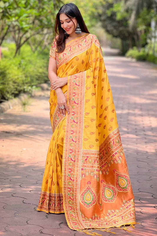 Yellow Paithani Saree-ZB133110_1_SareeButa.com