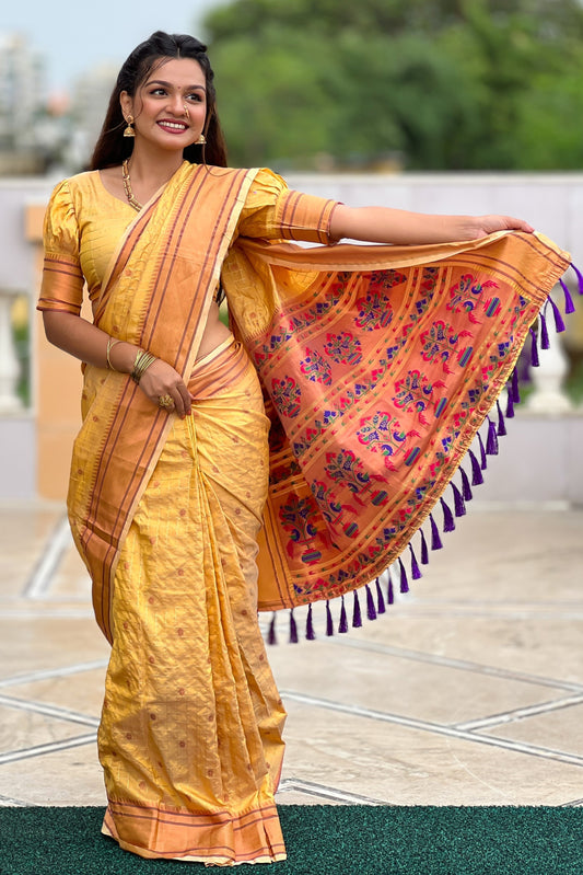 Yellow Paithani Saree-ZB133116_1_SareeButa.com