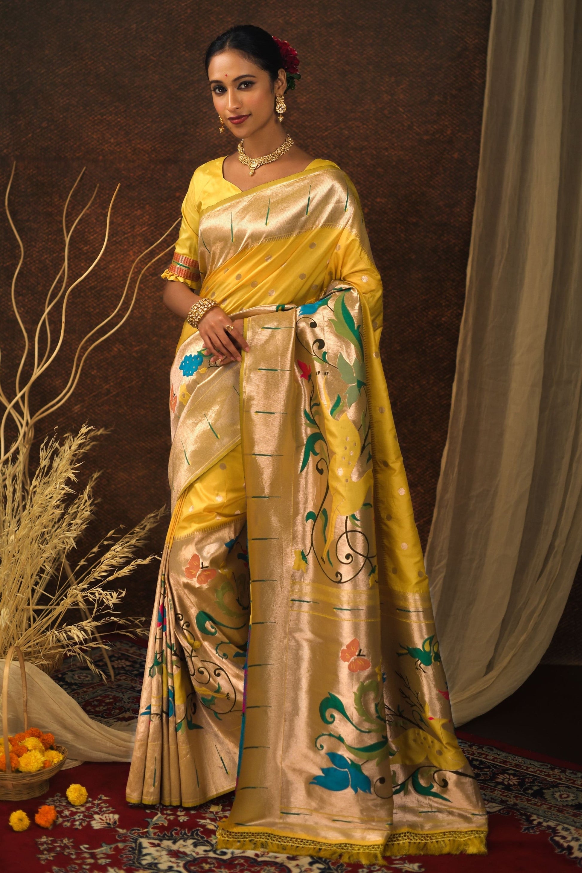 yellow-paithani-silk-saree-zb131523_1_SareeButa.com