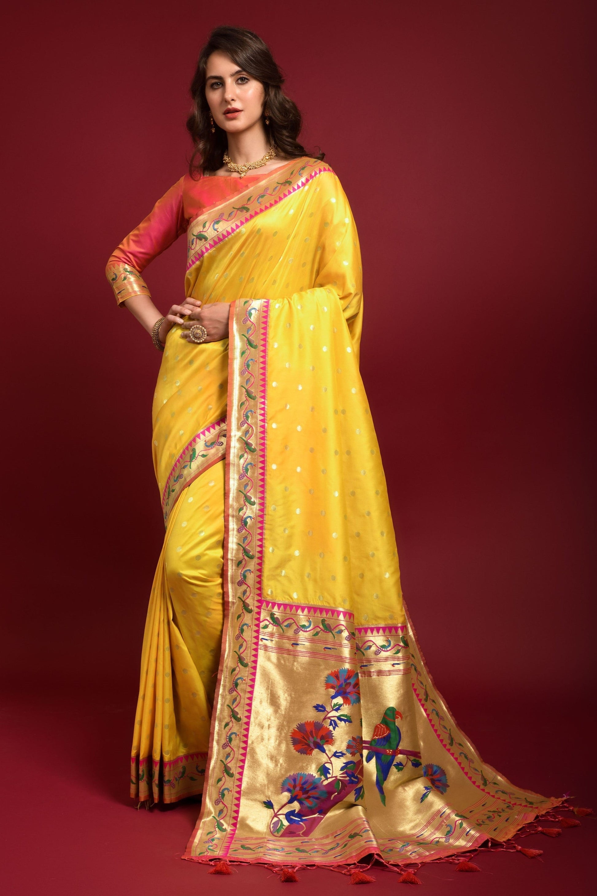 yellow-paithani-silk-saree-zb131532_1_SareeButa.com