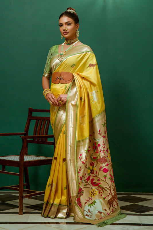 yellow-paithani-silk-saree-zb131594_1_SareeButa.com