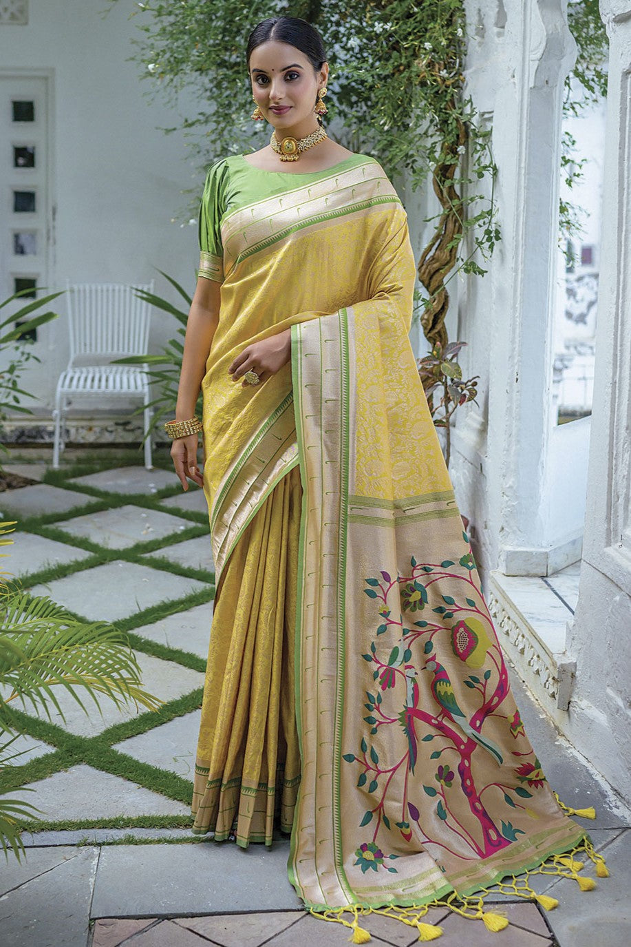 yellow-paithani-silk-saree-zb131603_1_SareeButa.com