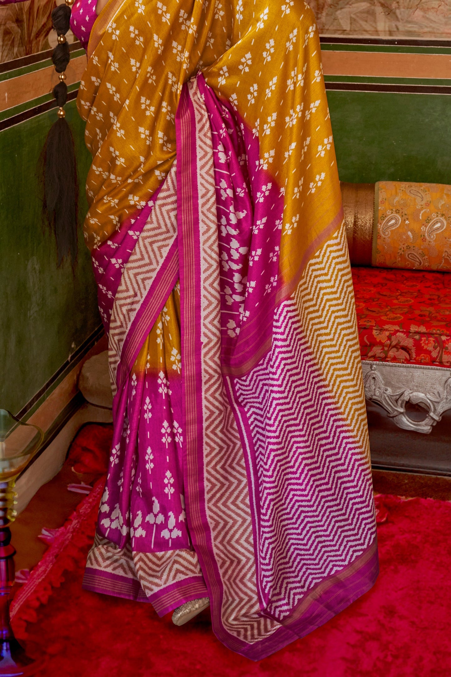Yellow Pink Printed Silk Saree-ZB133419_4_SareeButa.com