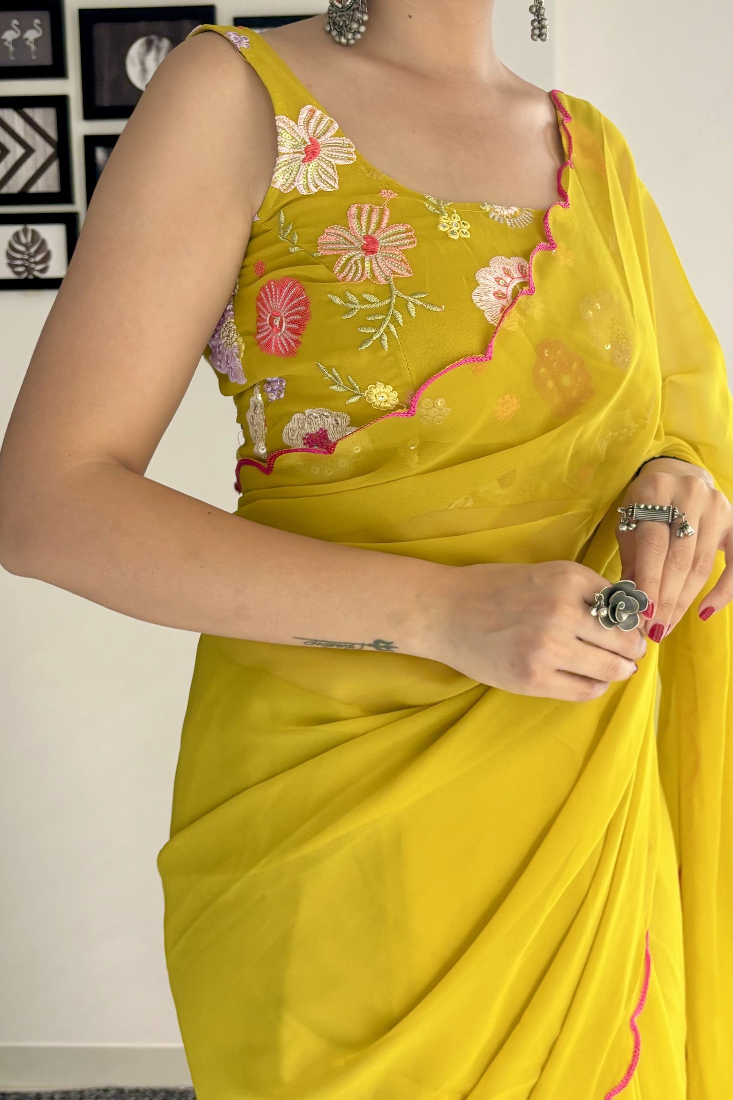 yellow-plain-georgette-saree-zb132622_3_SareeButa.com