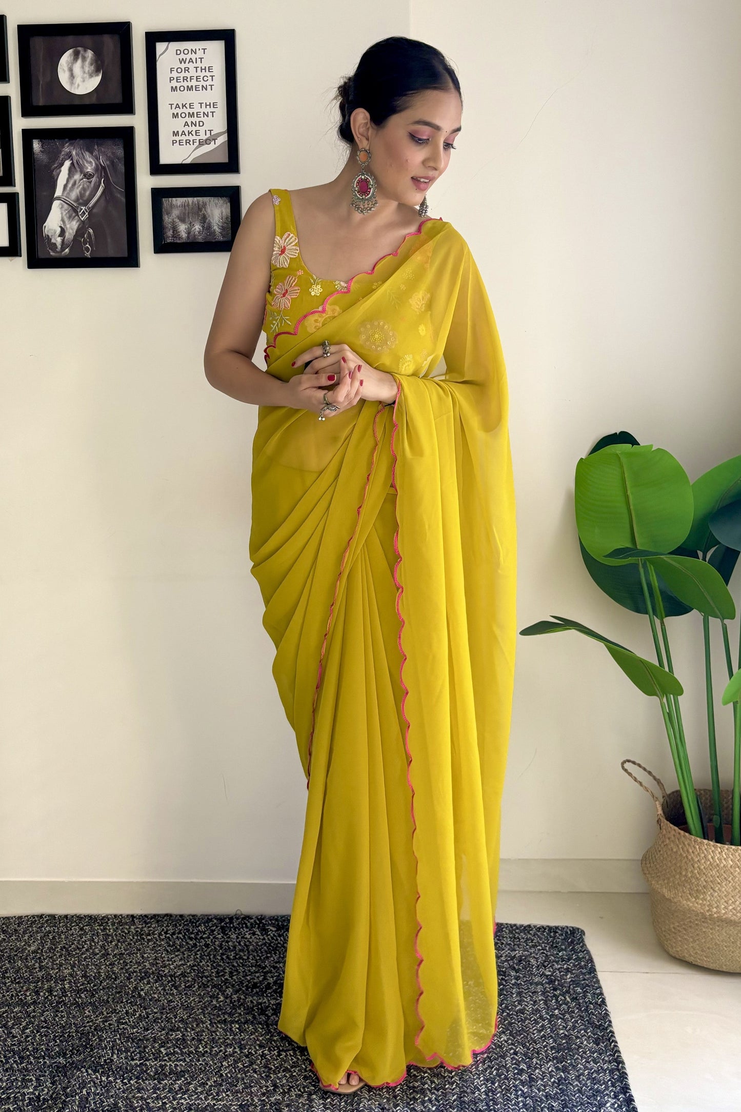 yellow-plain-georgette-saree-zb132622_4_SareeButa.com