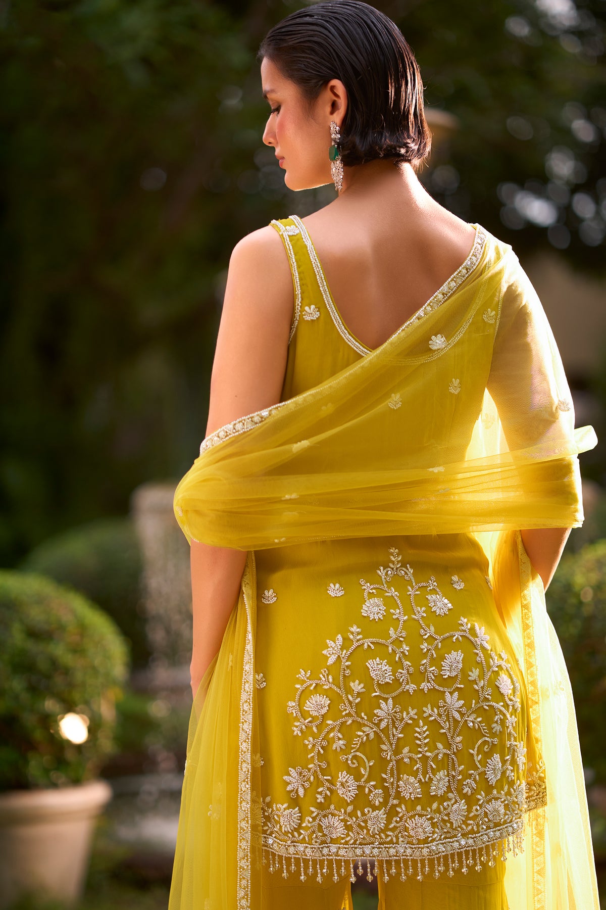 Yellow Readymade Embroidered Chiffon Sharara Suit-SAR13572_4_SareeButa.com