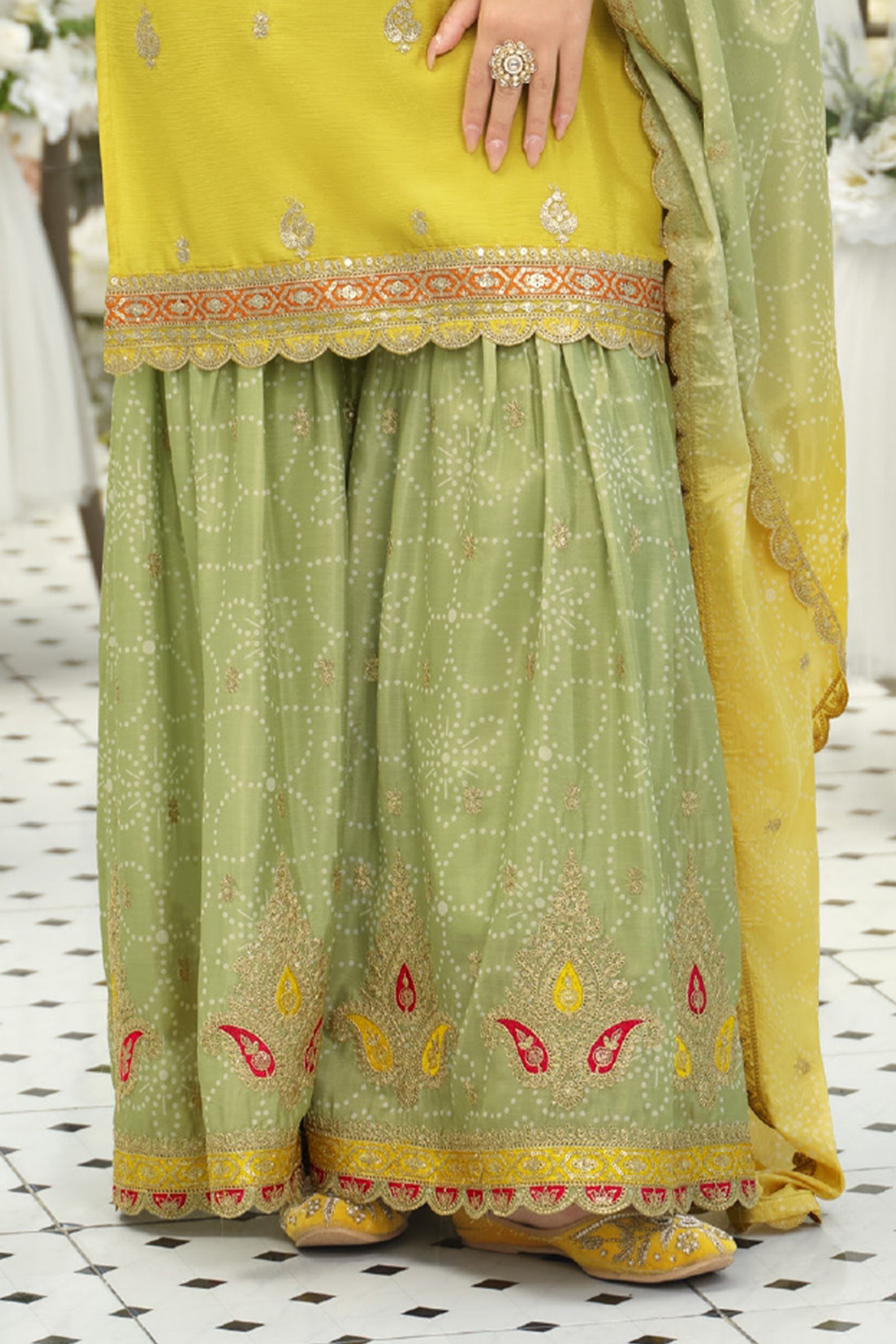 Yellow Readymade Embroidered Chinon Suit-SAR12006_5_SareeButa.com