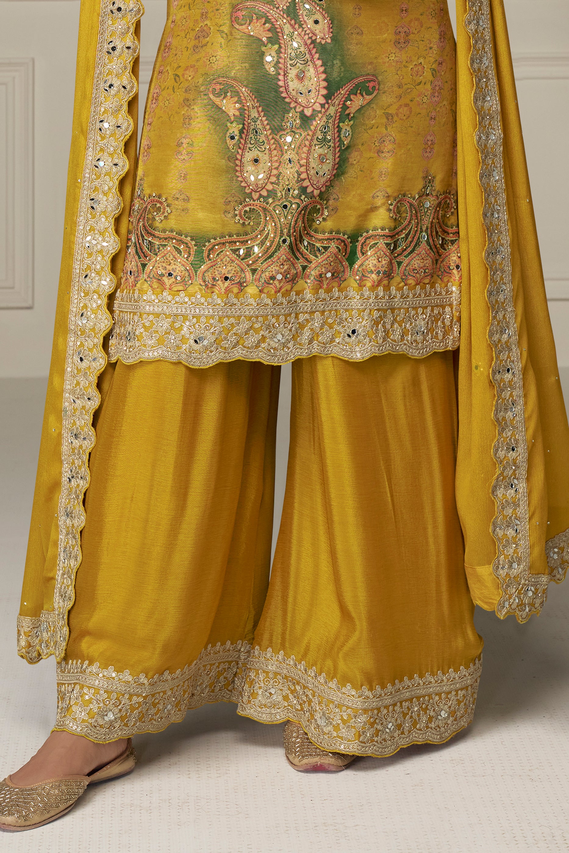 Yellow Readymade Embroidered Chinon Suit-SAR12219_5_SareeButa.com