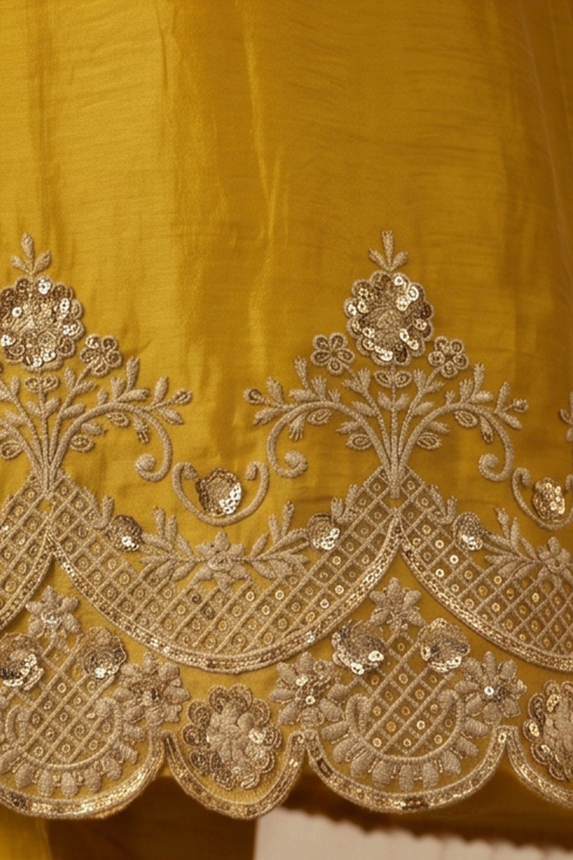 Yellow Readymade Embroidered Silk Sharara Suit-SAR12998_4_SareeButa.com