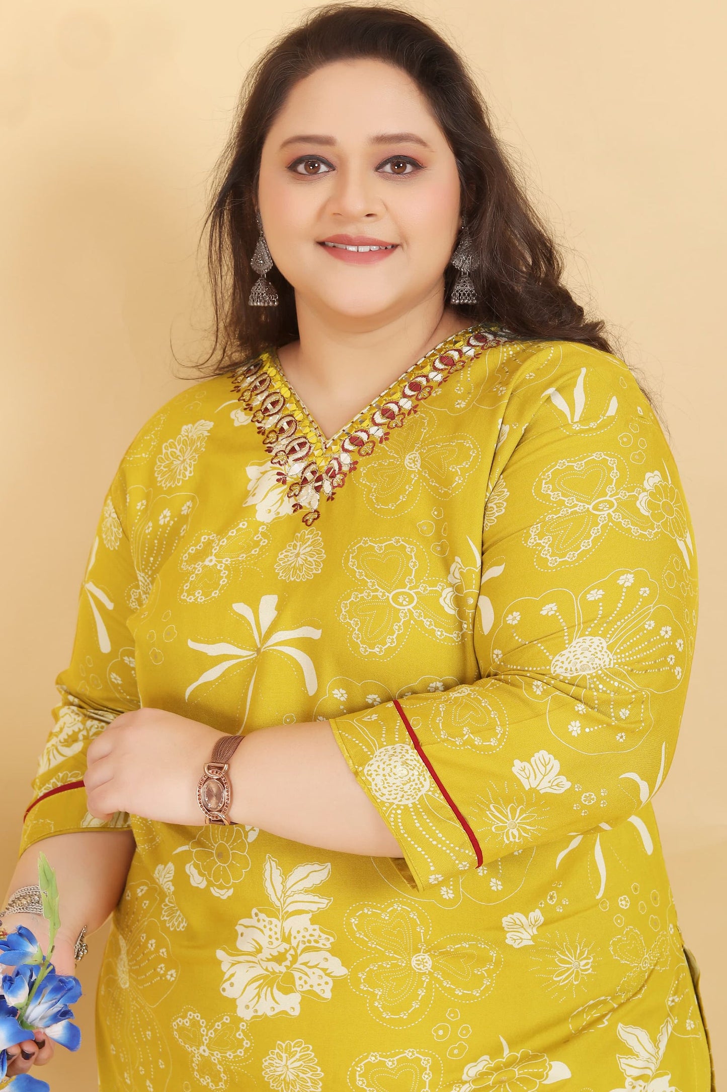 Yellow Readymade Rayon Suit-SAR11754_3_SareeButa.com