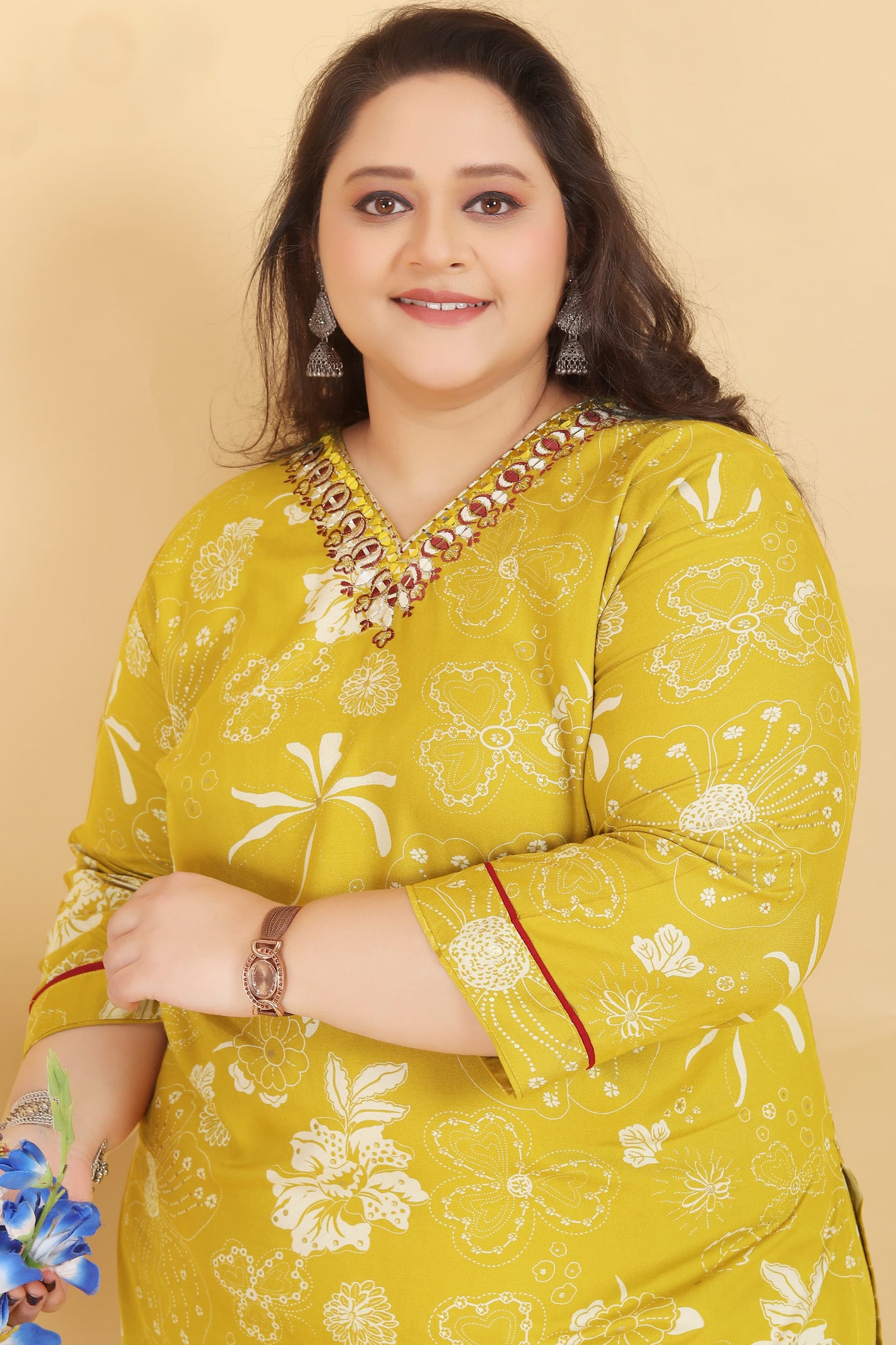 Yellow Readymade Rayon Suit-SAR11754_3_SareeButa.com