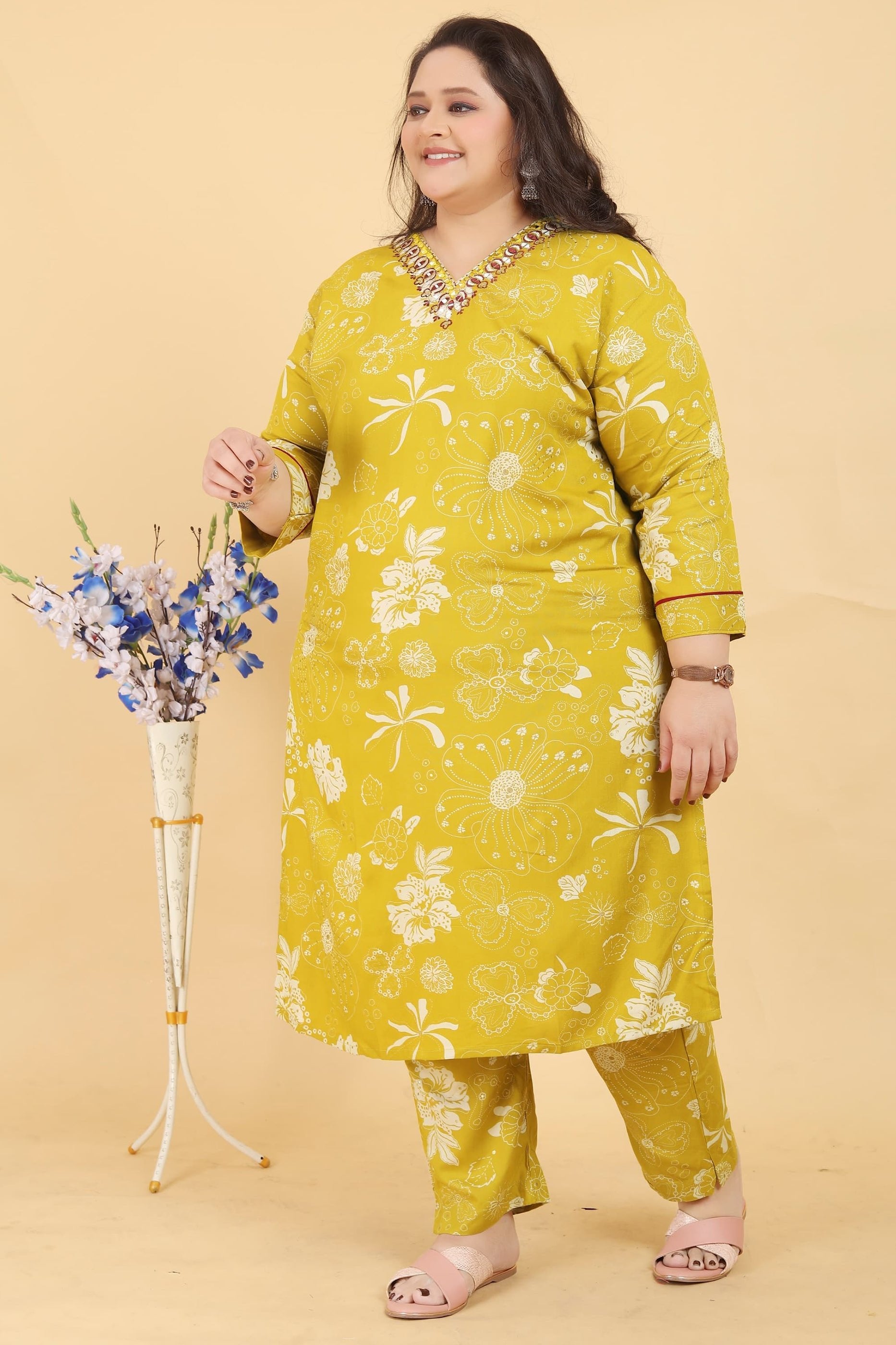 Yellow Readymade Rayon Suit-SAR11754_4_SareeButa.com