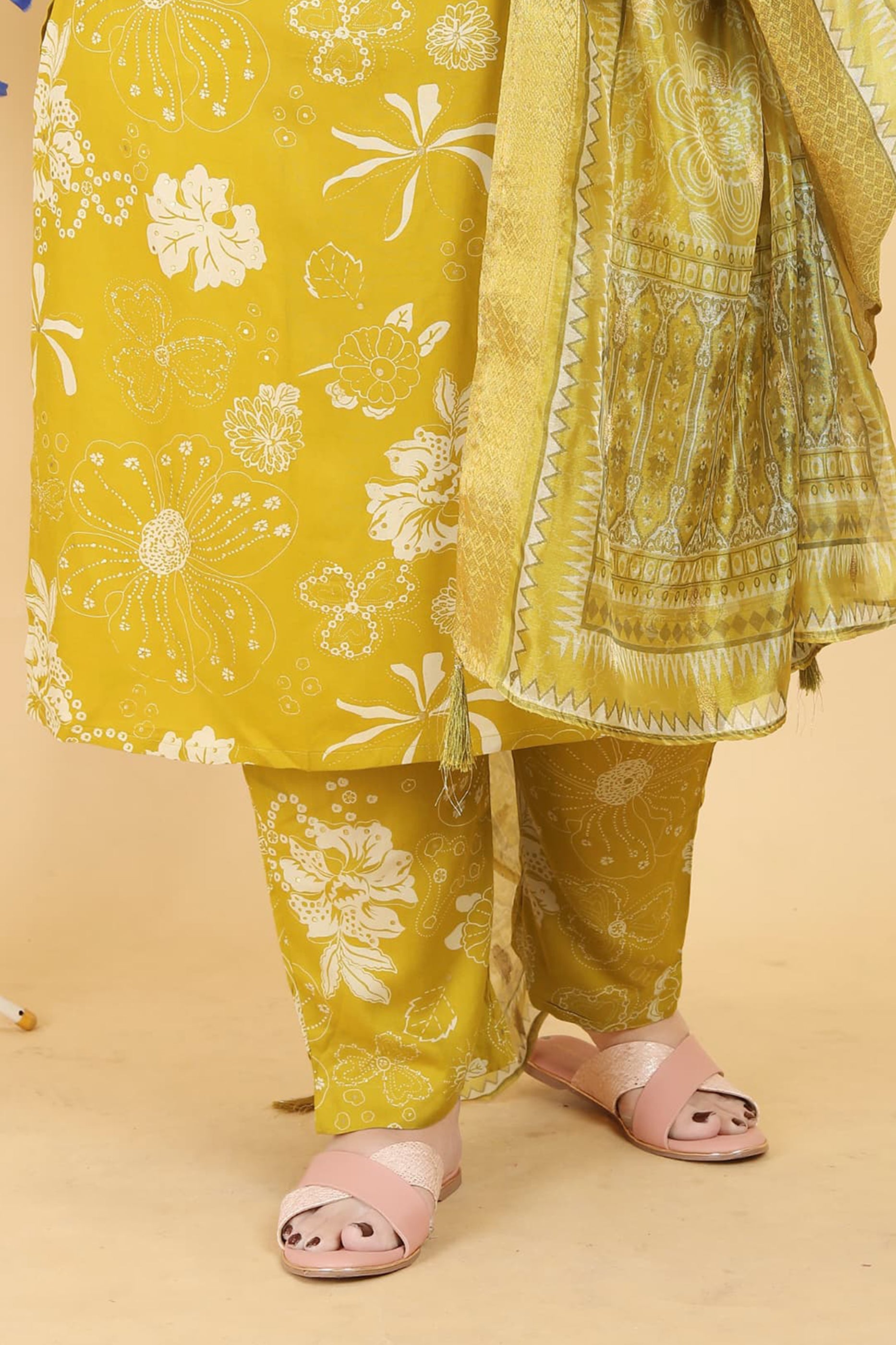Yellow Readymade Rayon Suit-SAR11754_5_SareeButa.com