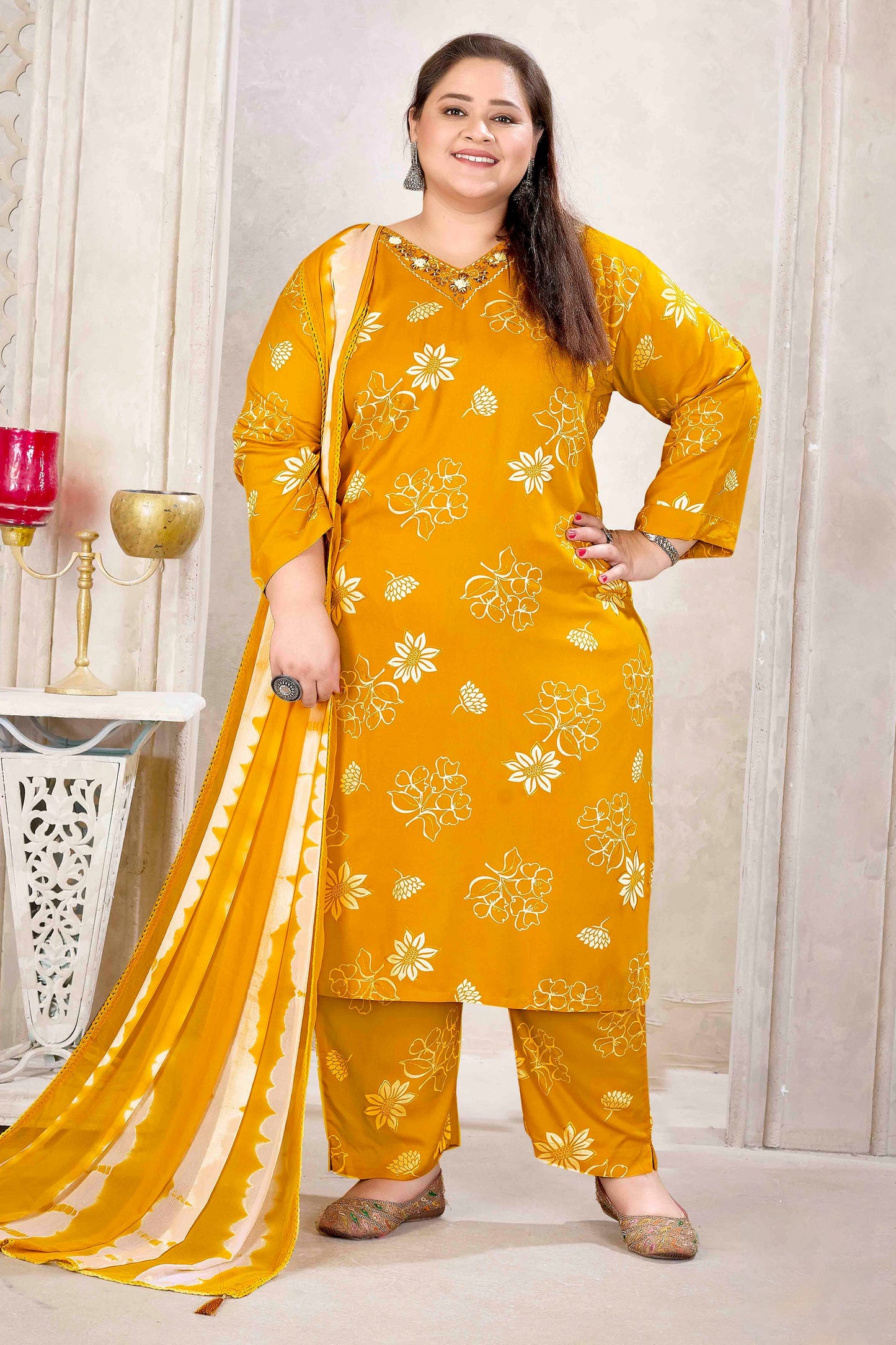 Yellow Readymade Rayon Suit-SAR11770_4_SareeButa.com