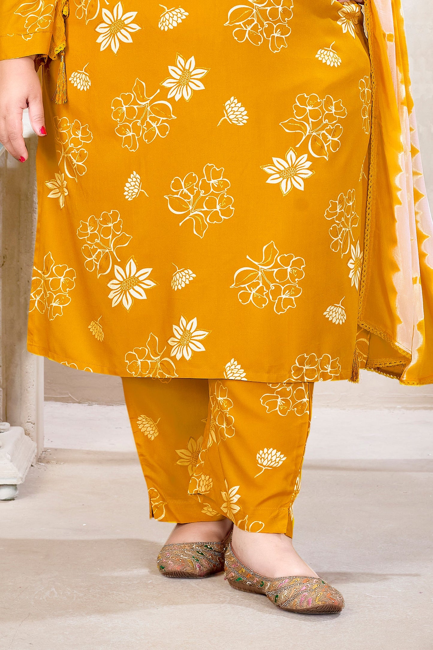 Yellow Readymade Rayon Suit-SAR11770_5_SareeButa.com