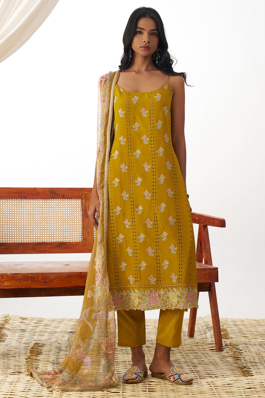 Yellow Readymade Schiffli Organza Suit-SS441_1_SareeButa.com