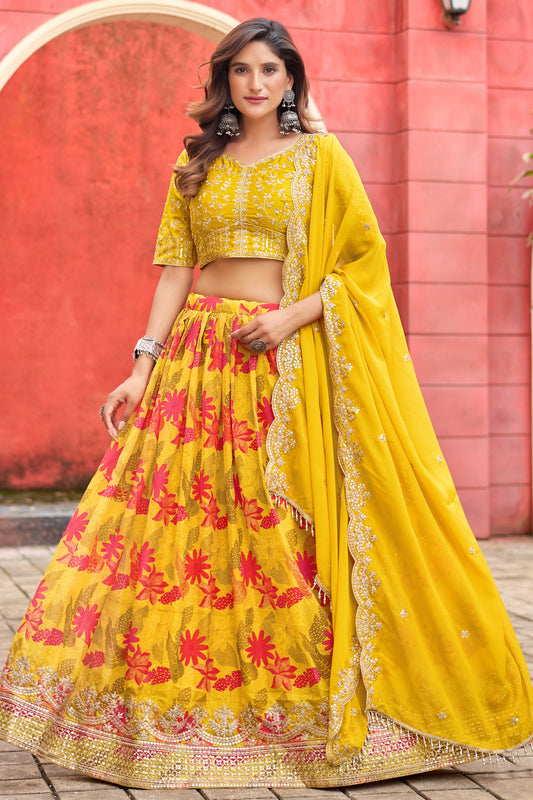 Yellow Semi-Stitched Embroidered Silk Lehenga-SAR10909_1_SareeButa.com