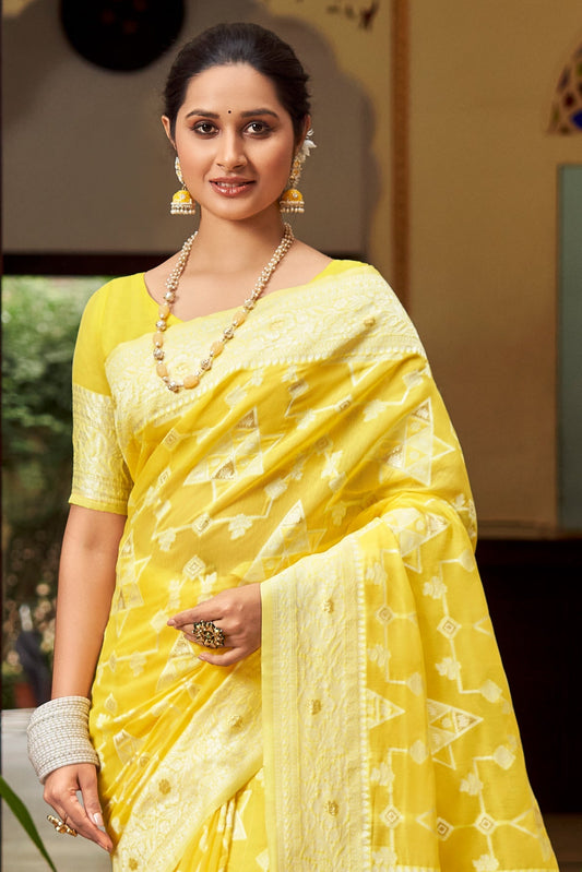 yellow-woven-cotton-saree-zb132440_2_SareeButa.com