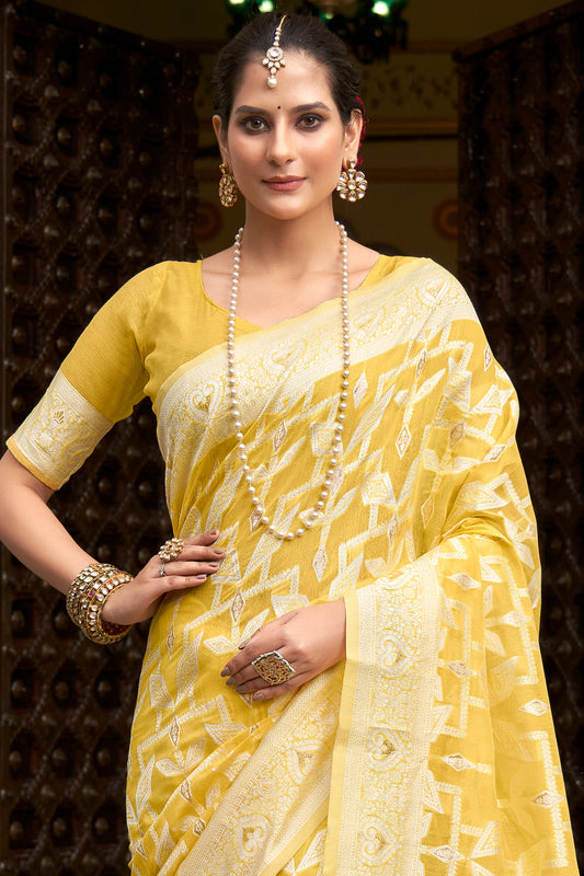yellow-woven-cotton-saree-zb132444_2_SareeButa.com