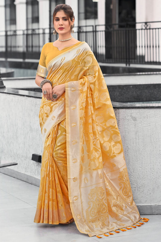 yellow-woven-cotton-saree-zb132460_1_SareeButa.com
