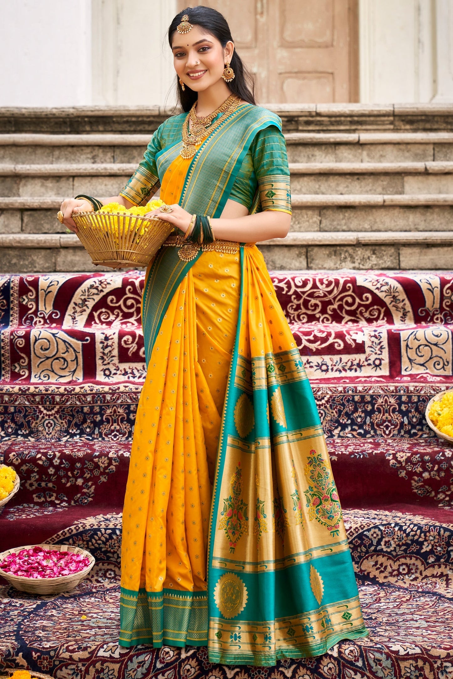 yellow-silk-paithani-saree-zb132419_1_SareeButa.com