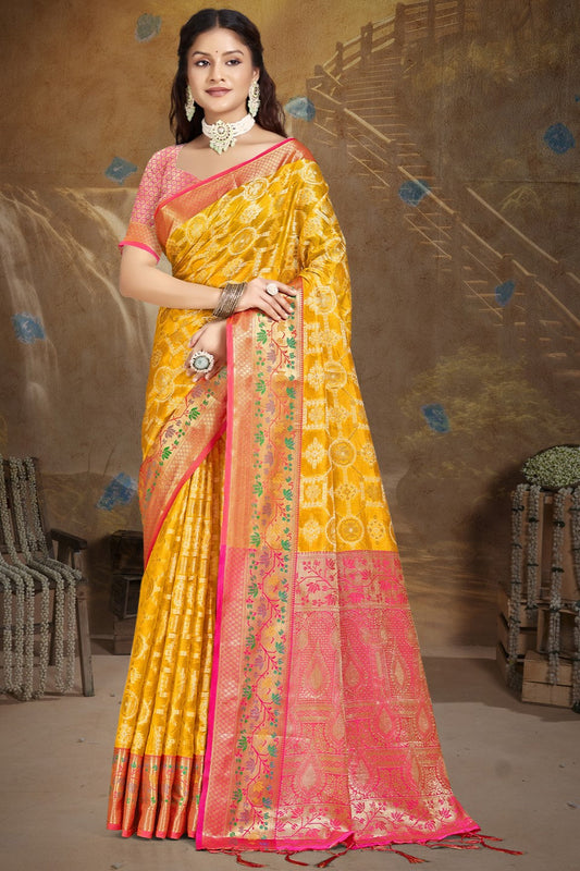 Mustard Yellow Silk Saree-ZB132956_1_SareeButa.com