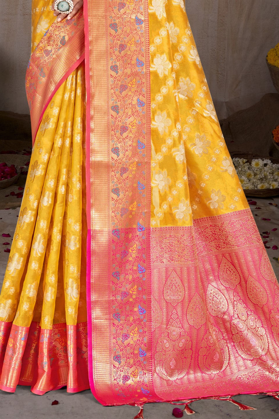 Mustard Yellow Silk Saree-ZB132961_3_SareeButa.com
