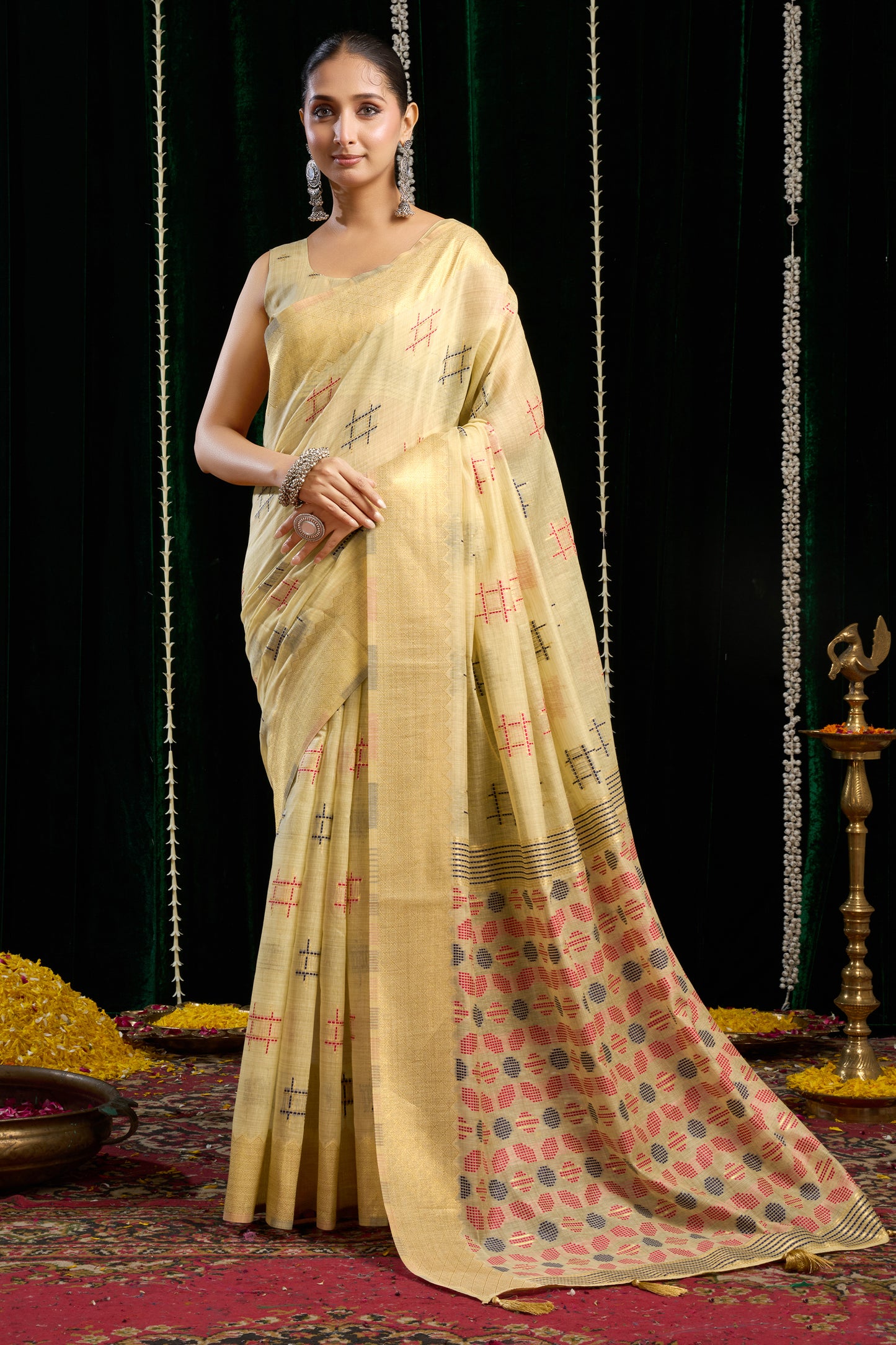 Yellow Soft Spun cotton Saree-SAR12623_1_SareeButa.com