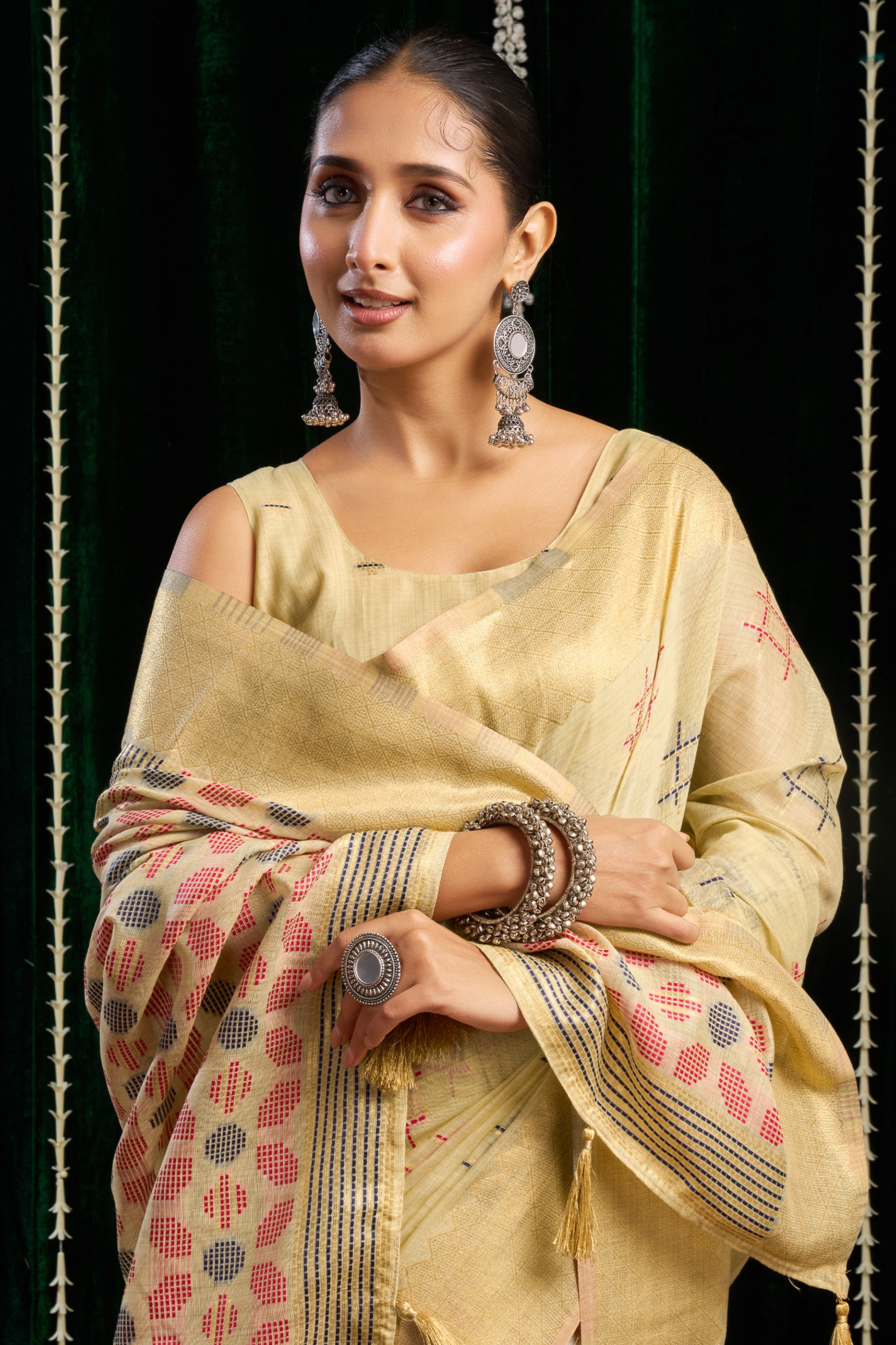 Yellow Soft Spun cotton Saree-SAR12623_2_SareeButa.com
