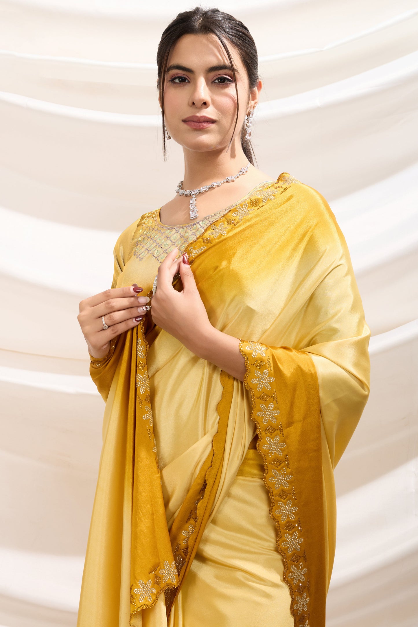 Yellow Stone Work Crepe Saree-ZB134478_2_SareeButa.com