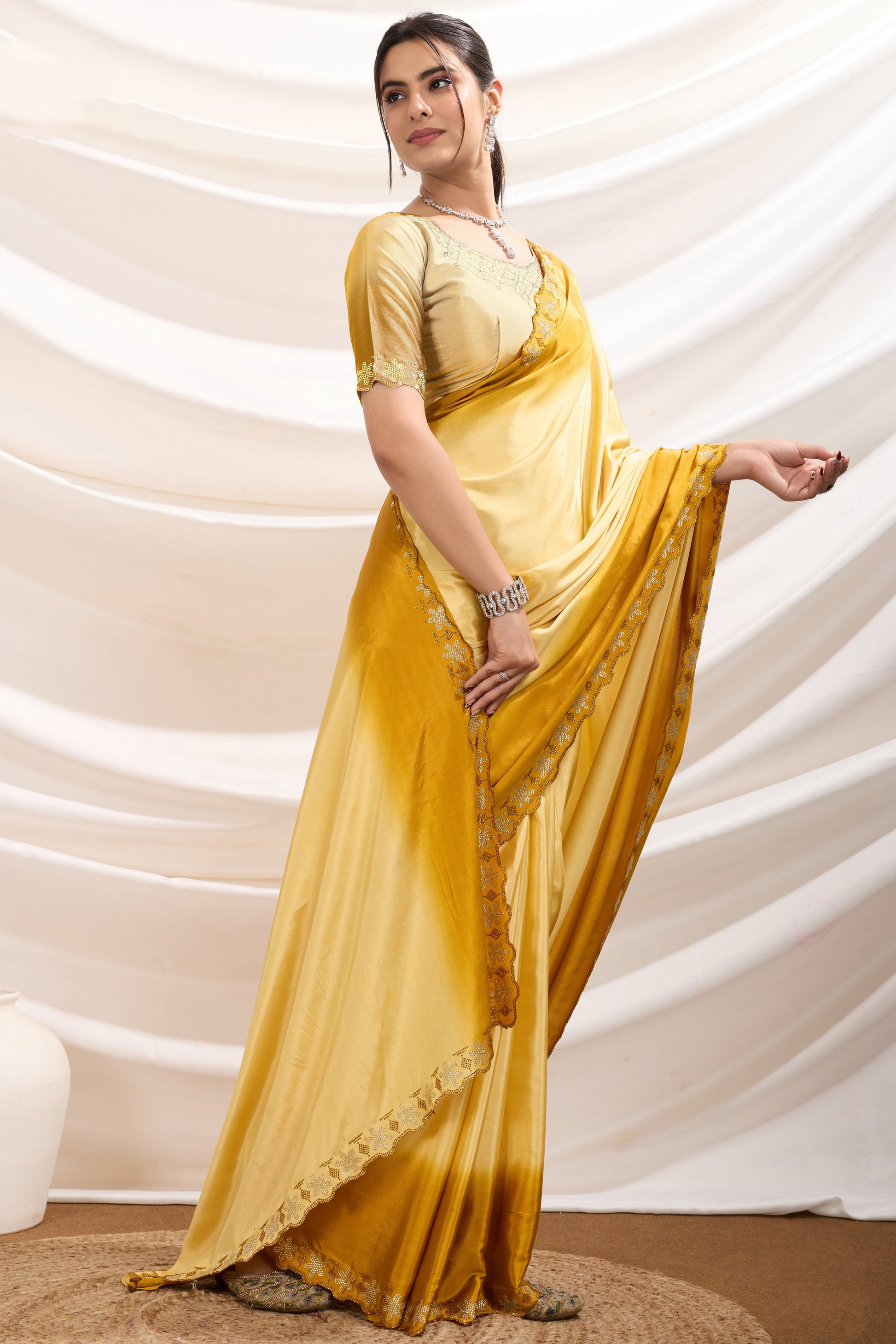 Yellow Stone Work Crepe Saree-ZB134478_3_SareeButa.com