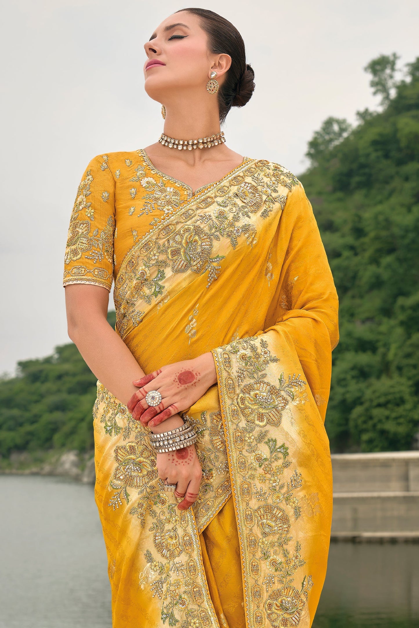 Yellow Woven Banarasi Saree-ZB133324_2_SareeButa.com