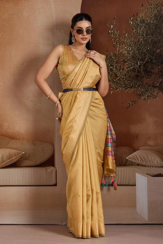 Yellow Woven Bhagalpuri Silk Saree-SAR11196_2_SareeButa.com