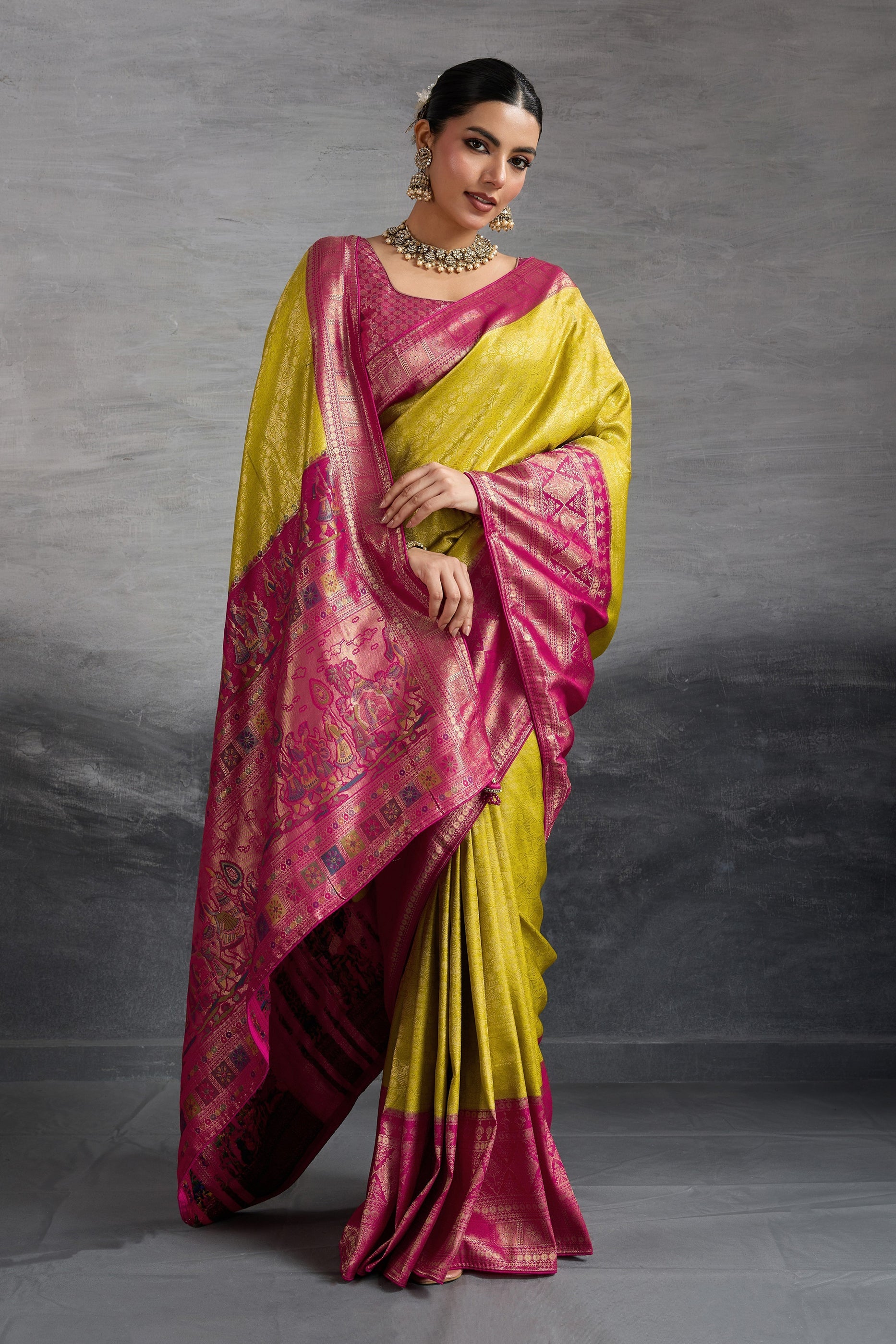 Yellow Woven Kanjivaram Silk Saree-SAR10483_4_SareeButa.com