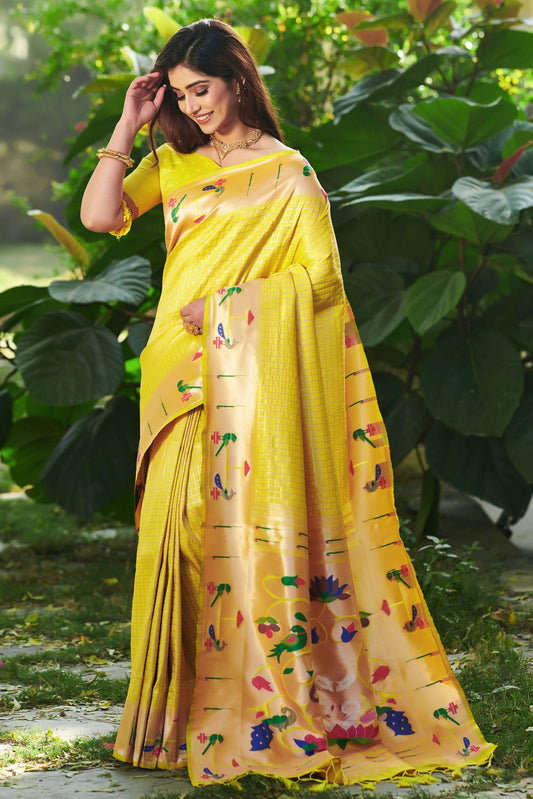 yellow-woven-paithani-silk-saree-zb131514_1_SareeButa.com