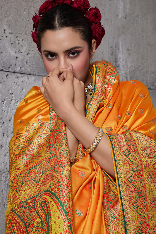 Yellow Woven Satin Silk Saree-SAR12542_2_SareeButa.com