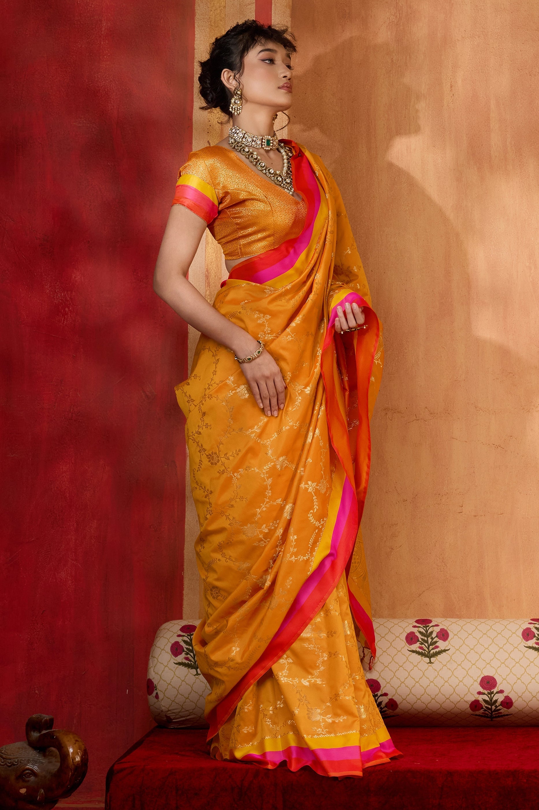 Yellow Woven Silk Saree-SAR11233_2_SareeButa.com