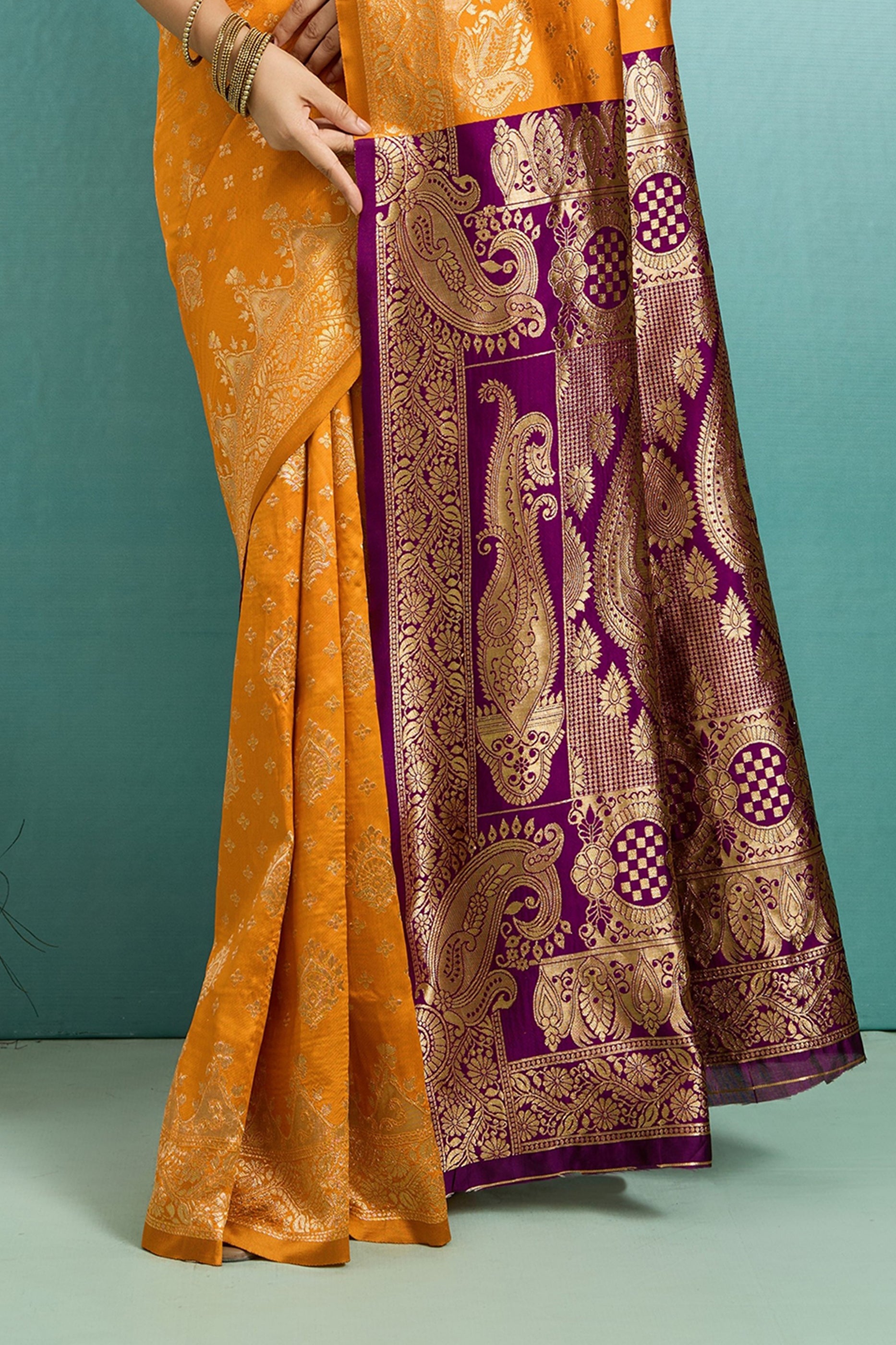 Yellow Woven Silk Saree-SAR12516_5_SareeButa.com