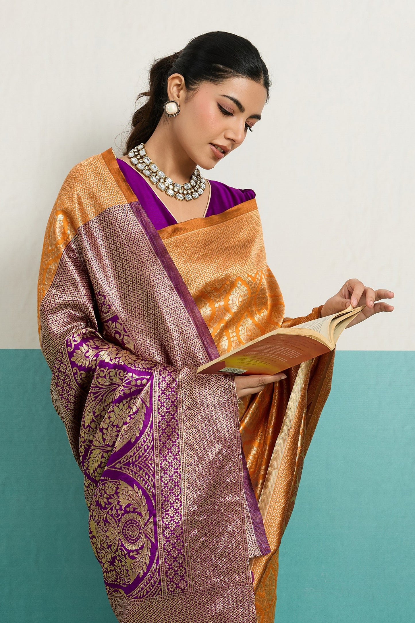 Yellow Woven Silk Saree-SAR12523_2_SareeButa.com